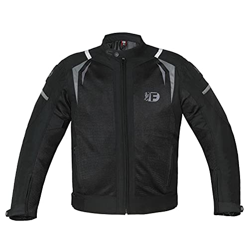 FREEDAY Chaqueta Moto Verano Para Verano, Forro Impermeable Extraíble, CE V-70 (NEGRO, M, m)