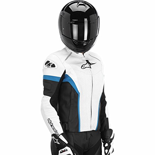 Alpinestars GP Plus R Perforated Women's Street Motorcycle Jackets - Black/White/Blue / 38 by Alpinestars