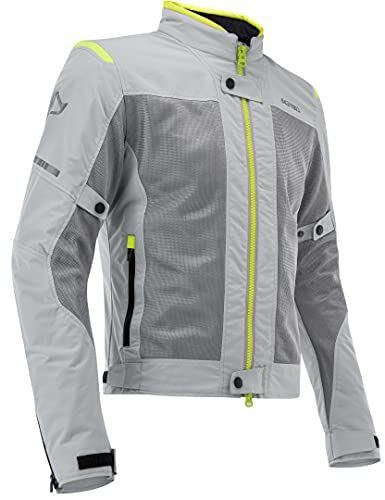 ACERBIS 0023745.290.069 Ramsey Vented Chaqueta Textil para Mujer Gri, Unisex-Adult, Gris/Amarillo, Talla Unica