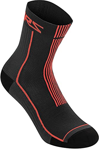 Alpinestars Summer 15 Calcetines, Negro Claro/Rojo, M Unisex Adulto