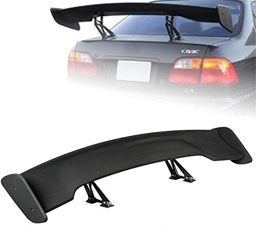 Coche Alerón Trasero Rear Spoiler para ala GT Universal de 145 cm / 57 Pulgadas,ABS Car Rear Trunk Techo Spoiler Lip Wing,Coche Spoiler Maletero ala Cola,Negro