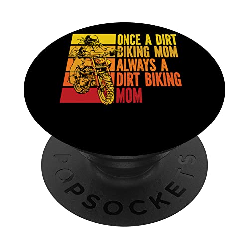 Retro Motocross Madre - Biker Vintage Supermoto Dirt Bike PopSockets PopGrip Intercambiable