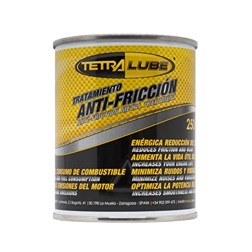 TETRA LUBE Tratamiento Antifricción. Aditivo Antifriccion. 250ml. Cuidado del Motor. Tratamiento para Motores. No Contiene Ácidos ni Cloro. Producto Fabricado en España 100%.