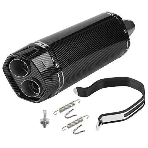 Silenciador de tubo de salida doble de escape trasero Sistema de silenciador de tubo de punta 36-51mm / 1.4-2in para ATV Z900 Z1000 / NINJA250 400 Accesorio de motocicleta