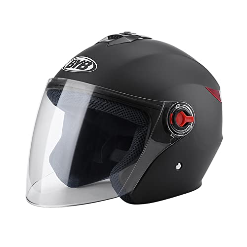 POLYES 2023 Nuevo Casco de Motocicleta | Casco de Moto Abierto con Visera | Medio Casco de Motocicleta para Adultos para Hombres y Mujeres