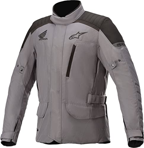 Alpinestars Honda Gravity Drystar - Chaqueta textil para moto, color gris y negro, gris, negro, M