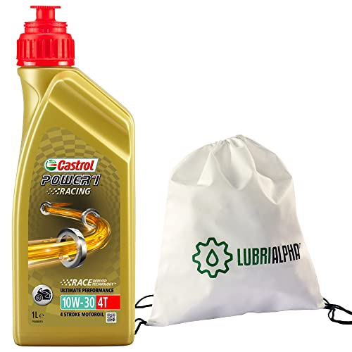 Aceite motor motos y scooters lubricante Castrol Power 1 Racing 4T 10W30 con bolsa multiusos 5x1lt