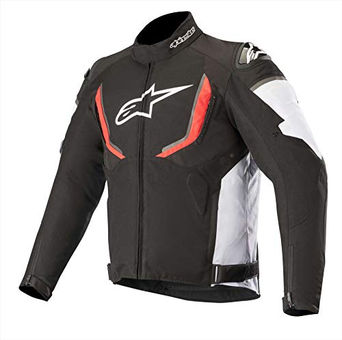 Alpinestars Chaqueta moto T-gp R V2 Waterproof Jacket Black White Red, Negro/Blanco/Rojo, L