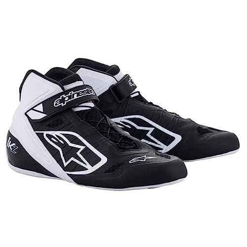 ALPINESTARS TECH-1 KZ SHOES - BLACK/WHITE - 8.5