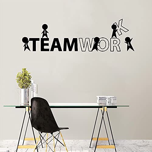 Funny Teamwork Self Adhesive Vinyl Waterproof Wall Art Decal for Kids Rooms Home Decor Vinyl Art Decals Opaque 16x57cm