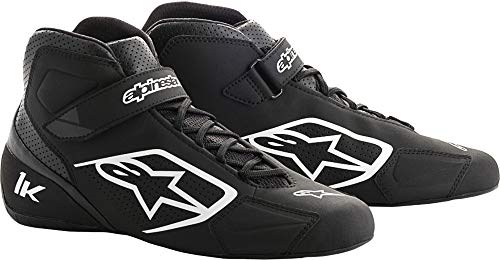 Alpinestars 2712018-12B-9 Tech 1-K Shoes, Black/White, Size 9