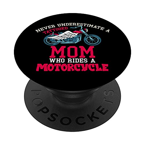 Madre Tatuada Día De La Madre Motera Motociclista Biker Moto PopSockets PopGrip Intercambiable