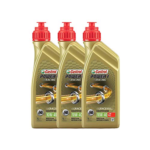 Aceite para motor de moto y scooter Castrol Power 1 Racing 4T 10W40 Paquete 3 x 1 l.