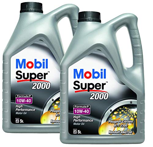 Aceite Motor Semi-sintético - Mobil Super 2000 Formula P 10W-40, Pack 10 litros