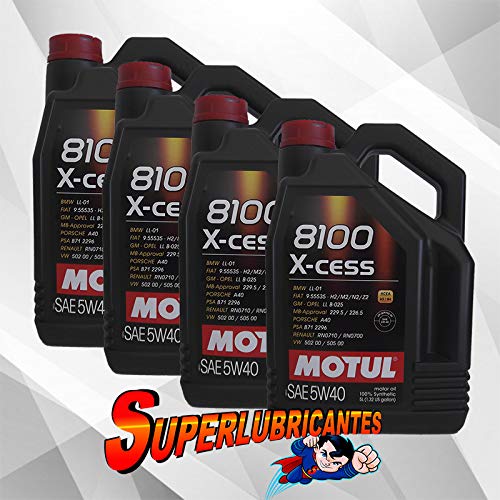 Mundocoche Motul 8100 X-Cess 5W40 4x5L(20Litros)