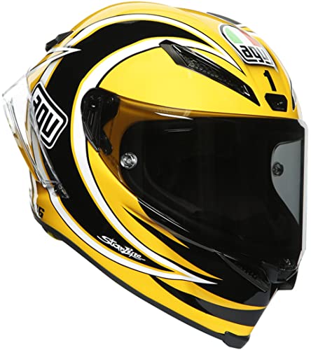 AGV Pista GP RR Limited Edition Leguna Seca 2005 - Casco de motocicleta para adultos, color dorado/blanco/negro/grande