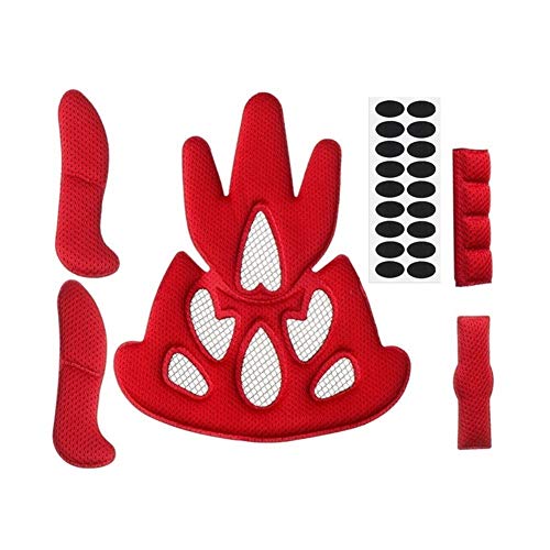 27 Pcs universal casco interior acolchado de espuma de ratón Kit sellado rojos de la esponja for deportes al aire libre Ciclismo Accesorios de motos bicicletas Montar a paso ligero forro de casco cap-