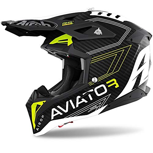 Airoh helmet AVIATOR 3 PRIMAL CARBON 3K YELLOW MATT