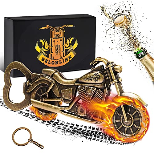 Abrebotellas de Cerveza, BelonLink Abrebotellas de Motocicleta, abridor de cerveza, Regalos de Cerveza para Hombres, Regalos Navidad Originales Hombre Novio, Regalos de Moto, Amantes de la Moto