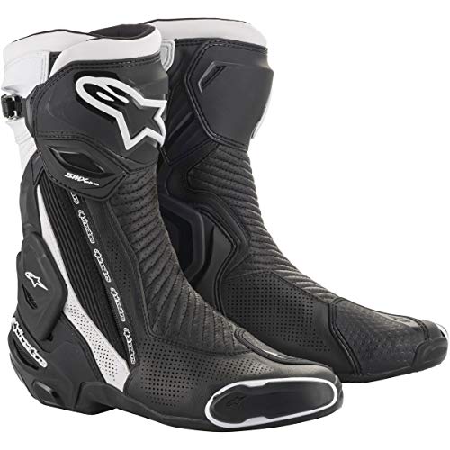 Alpinestars Men's SMX Plus V2 Motorcycle Riding Boot, Black/White, 48