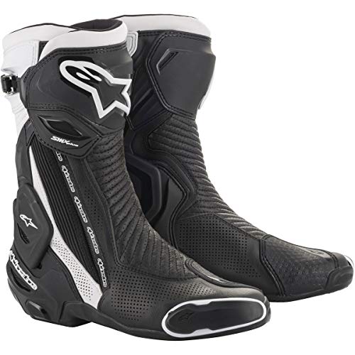 Alpinestars Men's SMX Plus V2 Motorcycle Riding Boot, Black/White, 46