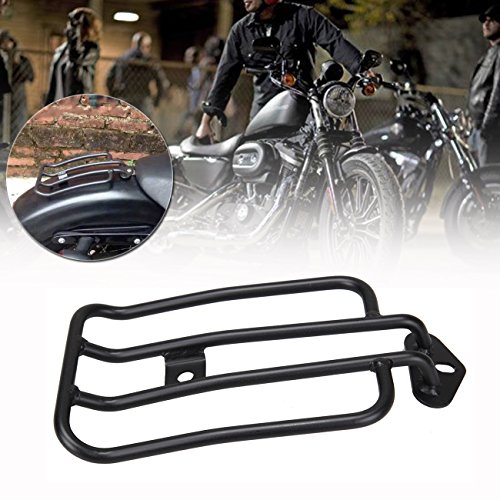 Samger Samger Negro Solo Asiento Trasero Portaequipajes Trasero para Harley Harley Davidson XL Sportster 2004-2015