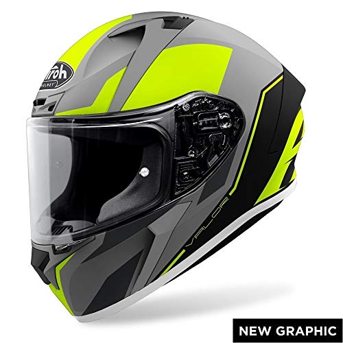 Airoh Valor Casco de Moto, Unisex Adulto, Amarillo (Yellow Matt), XXL