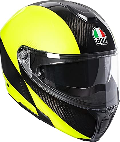 AGV Sports Modular Hi Vis Flo Amarillo Motocicleta Casco