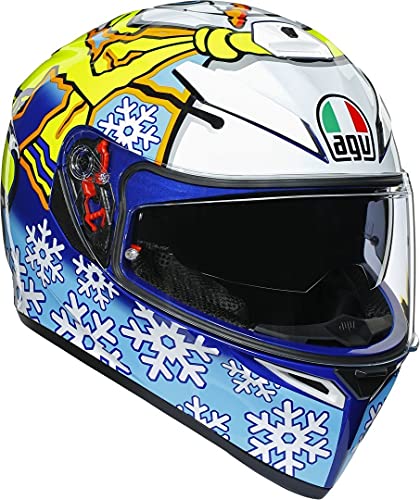 AGV K3SV Casco Integral, Adultos Unisex, Azul, Medium