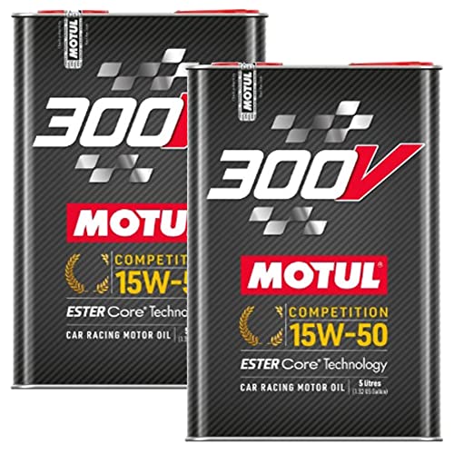 2 x 5 L MOTUL 300 V COMPETITION 15W-50 Aceite Ester Core Racing 110861 1 Set