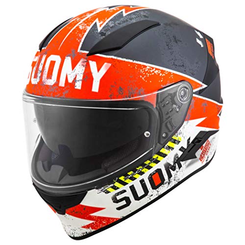 Suomy Casco Speedstar Propeller Matt ANTHR./Red-M, Hombre, Rojo