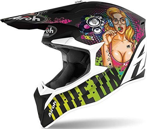 Airoh WRPU17 Casco Wraap Pin-Up Matt XXL, Hombre, Mate