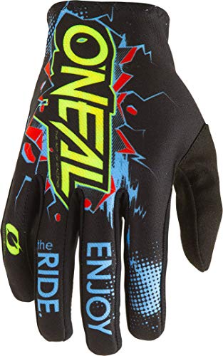 O'Neal | Guantes de Ciclismo y Motocross | Niños | MX MTB DH FR Downhill Freeride | Materiales duraderos y Flexibles, Palma ventilada | Guante Juvenil Matrix Villain | Negro | Talla S