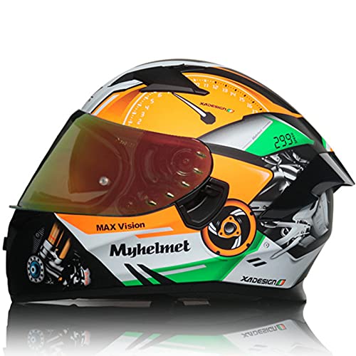 El Casco Integral Es Adecuado Para Motocicletas Con Certificación DOT/ECE, Motocicletas, Ciclomotores, Scooter, Casco Anticolisión Adecuado Para Hombres Y Mujeres Adultos. D,M55-56CM