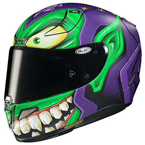 HJC RPHA 11 Green Goblin Casco de motocicleta para hombre, MC-48SF / L