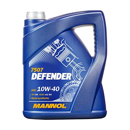 MANNOL 10256600500 Defender 10W40 SL/CF - Aceite semisintético para Motor, 5 l