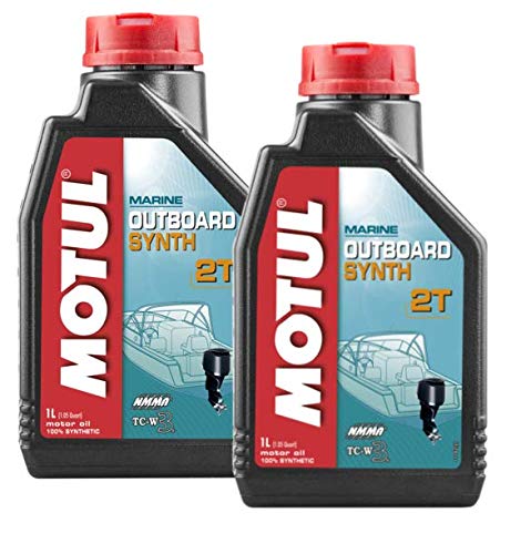 Lubricantes para motor 2 Tiempos Fuera Borda 100% sintético - Motul Outboard Synth 2T, Pack 2 litros