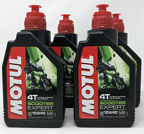 Aceite Moto 4 Tiempos - Motul Scooter 4T 10W-40 MB, 4 litros (4x 1 lt)