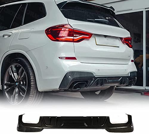 Carbono Fibra Coche Difusor Parachoques Trasero para B-MW X3 G01 M40i Sport Utility 4Door 2018+, Anticolisión Resistente Desgaste Alerón Trasero Accesorios