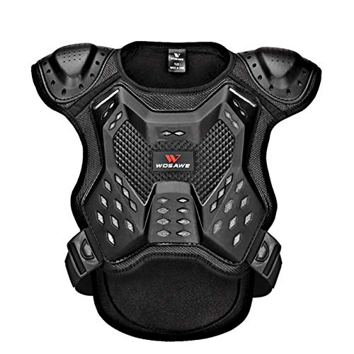 Stronrive Protección del Pecho Chicos Chaleco De Moto para Niños, Protectora Deportiva Profesional De Columna Vertebral Hombro para Motocross Patinaje Patín Esquí Snowboard