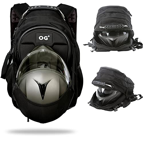 OG Original CityRunner Mochila Moto, Impermeable, Expandible 30-35L, Bolsa Porta-Cascos Motorista, Correa Casco, Gran Capacidad, Portátil, Reflectante, USB