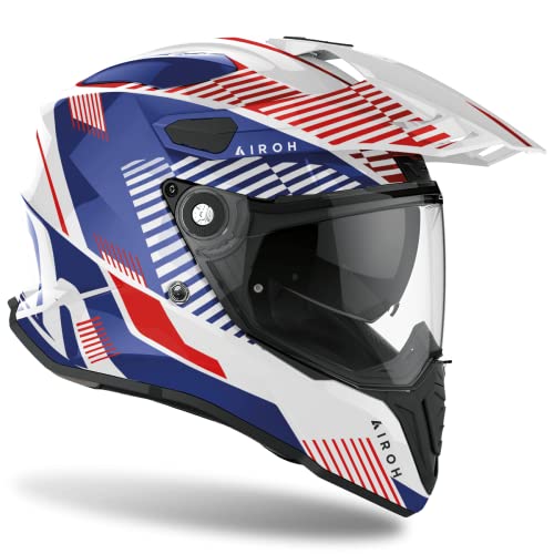 Airoh Helmet Commander Boost White/Blue Gloss