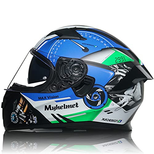 El Casco Integral Es Adecuado Para Motocicletas Con Certificación DOT/ECE, Motocicletas, Ciclomotores, Scooter, Casco Anticolisión Adecuado Para Hombres Y Mujeres Adultos. M,M55-56CM