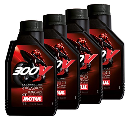 4 litros de aceite para motor Motul 300 V 15w50 4T Factory Line Racing 100% sintético