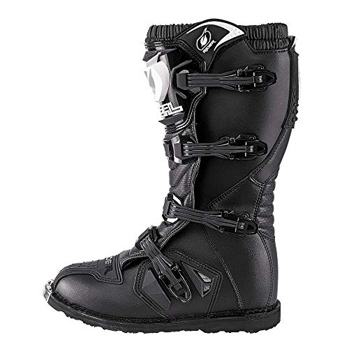 O'NEAL | Botas de Motocross | MX Enduro | Protección de suela metálica, tejido Air-Mash confortable, hebillas fácilmente ajustables | Bota de piloto EU | Adulto | Negro | Talla 44/10.5