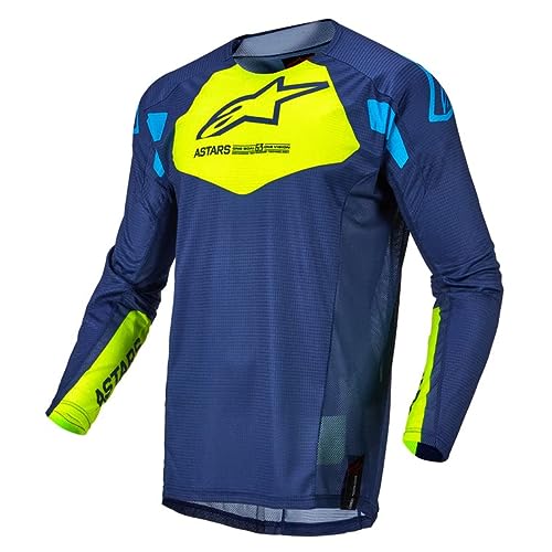 Alpinestars Techstar Factory - Camiseta de motocross (talla M), color azul y