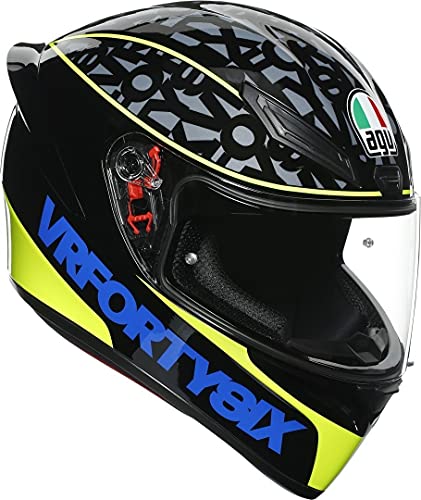 AGV E2205 Top Casco para Moto, Unisex-Adult, Negro, L (59/60)