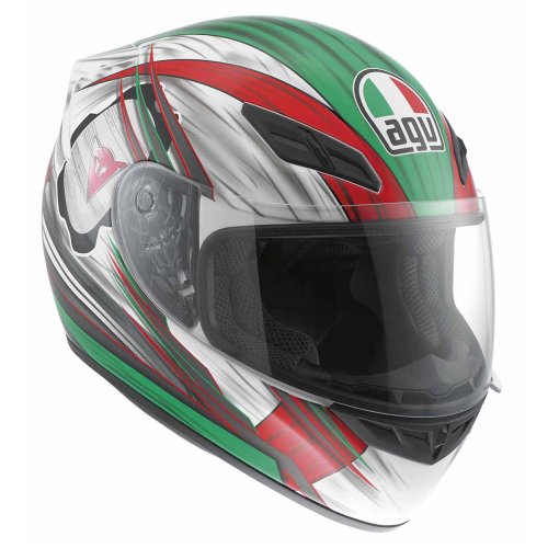 AGV Casco Integral K-4 EVO Hang-on, Bianco-Rosso-Verde, XX-Large