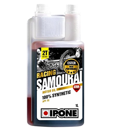 Ipone 2T - Aceite para motor, 100% sintético, aroma de fresa (frasco de 1 l)