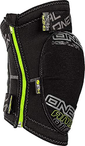 Oneal AMX Zipper Knee Guard III Protecciones Bicicleta, Negro, S